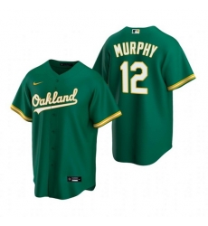 Men Oakland Athletics 12 Sean Murphy Green Cool Base Stitched Jerseys Men Oakland Athletics 12 Sean Murphy Green Cool Base Stitched Jerseys