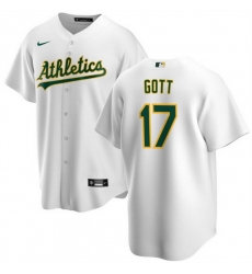 Men Oakland Athletics 17 Trevor Gott White Cool Base Stitched Jersey Men Oakland Athletics 17 Trevor Gott White Cool Base Stitched Jersey