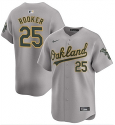 Men Oakland Athletics 25 Brent Rooker Grey Away Limited Stitched Jersey Men Oakland Athletics 25 Brent Rooker Grey Away Limited Stitched Jersey