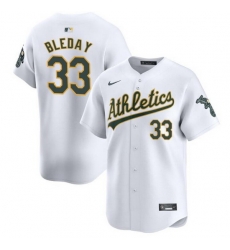 Men Oakland Athletics 33 JJ Bleday White 2024 Home Limited Stitched Jersey Men Oakland Athletics 33 JJ Bleday White 2024 Home Limited Stitched Jersey
