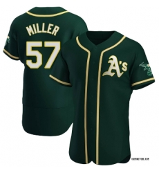 Men Oakland Athletics 57 Mason Miller Green Home Limited Stitched Jersey Men Oakland Athletics 57 Mason Miller Green Home Limited Stitched Jersey