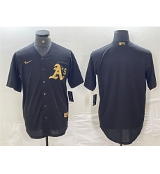 Men Oakland Athletics Blank Black Gold Cool Base Stitched Baseball Jersey Men Oakland Athletics Blank Black Gold Cool Base Stitched Baseball Jersey