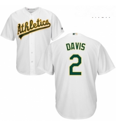 Mens Majestic Oakland Athletics 2 Khris Davis Replica White Home Cool Base MLB Jersey Mens Majestic Oakland Athletics 2 Khris Davis Replica White Home Cool Base MLB Jersey