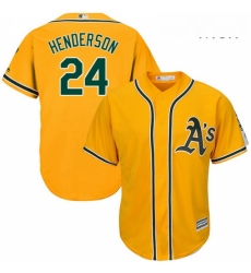 Mens Majestic Oakland Athletics 24 Rickey Henderson Replica Gold Alternate 2 Cool Base MLB Jersey Mens Majestic Oakland Athletics 24 Rickey Henderson Replica Gold Alternate 2 Cool Base MLB Jersey