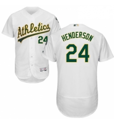 Mens Majestic Oakland Athletics 24 Rickey Henderson White Home Flex Base Authentic Collection MLB Jersey Mens Majestic Oakland Athletics 24 Rickey Henderson White Home Flex Base Authentic Collection MLB Jersey
