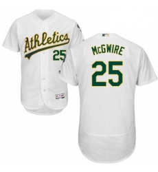 Mens Majestic Oakland Athletics 25 Mark McGwire White Home Flex Base Authentic Collection MLB Jersey Mens Majestic Oakland Athletics 25 Mark McGwire White Home Flex Base Authentic Collection MLB Jersey