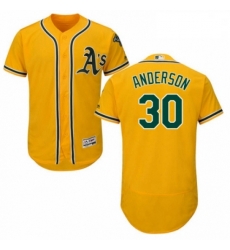 Mens Majestic Oakland Athletics 30 Brett Anderson Gold Alternate Flex Base Authentic Collection MLB Jersey Mens Majestic Oakland Athletics 30 Brett Anderson Gold Alternate Flex Base Authentic Collection MLB Jersey