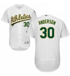 Mens Majestic Oakland Athletics 30 Brett Anderson White Home Flex Base Authentic Collection MLB Jersey Mens Majestic Oakland Athletics 30 Brett Anderson White Home Flex Base Authentic Collection MLB Jersey