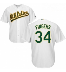 Mens Majestic Oakland Athletics 34 Rollie Fingers Replica White Home Cool Base MLB Jersey Mens Majestic Oakland Athletics 34 Rollie Fingers Replica White Home Cool Base MLB Jersey