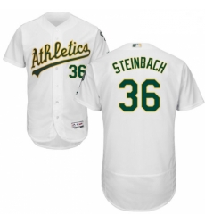 Mens Majestic Oakland Athletics 36 Terry Steinbach White Home Flex Base Authentic Collection MLB Jersey Mens Majestic Oakland Athletics 36 Terry Steinbach White Home Flex Base Authentic Collection MLB Jersey