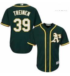 Mens Majestic Oakland Athletics 39 Blake Treinen Replica Green Alternate 1 Cool Base MLB Jersey Mens Majestic Oakland Athletics 39 Blake Treinen Replica Green Alternate 1 Cool Base MLB Jersey