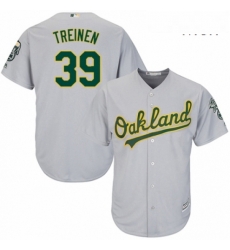 Mens Majestic Oakland Athletics 39 Blake Treinen Replica Grey Road Cool Base MLB Jersey Mens Majestic Oakland Athletics 39 Blake Treinen Replica Grey Road Cool Base MLB Jersey