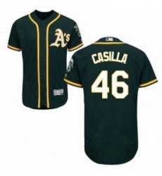 Mens Majestic Oakland Athletics 46 Santiago Casilla Green Flexbase Authentic Collection MLB Jersey Mens Majestic Oakland Athletics 46 Santiago Casilla Green Flexbase Authentic Collection MLB Jersey