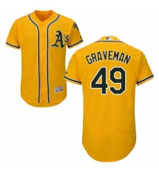 Mens Majestic Oakland Athletics 49 Kendall Graveman Gold Flexbase Authentic Collection MLB Jersey Mens Majestic Oakland Athletics 49 Kendall Graveman Gold Flexbase Authentic Collection MLB Jersey