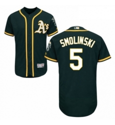 Mens Majestic Oakland Athletics 5 Jake Smolinski Green Alternate Flex Base Authentic Collection MLB Jersey Mens Majestic Oakland Athletics 5 Jake Smolinski Green Alternate Flex Base Authentic Collection MLB Jersey