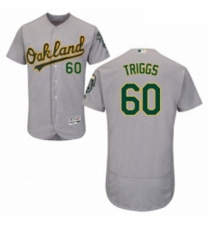 Mens Majestic Oakland Athletics 60 Andrew Triggs Grey Flexbase Authentic Collection MLB Jersey Mens Majestic Oakland Athletics 60 Andrew Triggs Grey Flexbase Authentic Collection MLB Jersey