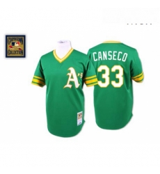 Mens Mitchell and Ness Oakland Athletics 33 Jose Canseco Replica Green Throwback MLB Jersey Mens Mitchell and Ness Oakland Athletics 33 Jose Canseco Replica Green Throwback MLB Jersey