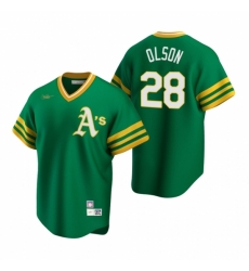 Mens Nike Oakland Athletics 28 Matt Olson Kelly Green Cooperstown Collection Road Stitched Baseball Jersey Mens Nike Oakland Athletics 28 Matt Olson Kelly Green Cooperstown Collection Road Stitched Baseball Jersey