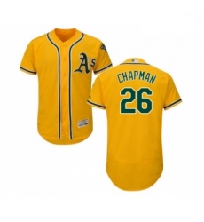 Mens Oakland Athletics 26 Matt Chapman Gold Alternate Flex Base Authentic Collection Baseball Jersey Mens Oakland Athletics 26 Matt Chapman Gold Alternate Flex Base Authentic Collection Baseball Jersey