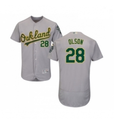 Mens Oakland Athletics 28 Matt Olson Grey Road Flex Base Authentic Collection Baseball Jersey Mens Oakland Athletics 28 Matt Olson Grey Road Flex Base Authentic Collection Baseball Jersey