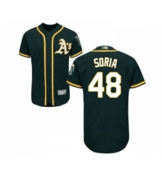 Mens Oakland Athletics 48 Joakim Soria Green Alternate Flex Base Authentic Collection Baseball Jersey Mens Oakland Athletics 48 Joakim Soria Green Alternate Flex Base Authentic Collection Baseball Jersey