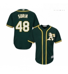 Mens Oakland Athletics 48 Joakim Soria Replica Green Alternate 1 Cool Base Baseball Jersey Mens Oakland Athletics 48 Joakim Soria Replica Green Alternate 1 Cool Base Baseball Jersey