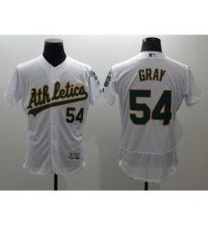 Men's Oakland Athletics #54 Sonny Gray White Flexbase Collection Stitched Baseball Jersey Men's Oakland Athletics #54 Sonny Gray White Flexbase Collection Stitched Baseball Jersey