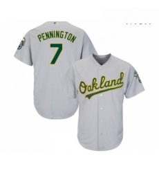 Mens Oakland Athletics 7 Cliff Pennington Replica Grey Road Cool Base Baseball Jersey Mens Oakland Athletics 7 Cliff Pennington Replica Grey Road Cool Base Baseball Jersey