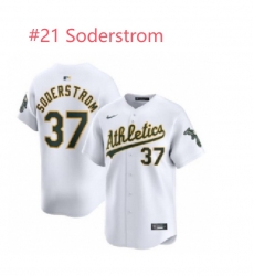 Oakland Athlentic Soderstrom #21 White Stitched MLB Jersey Oakland Athlentic Soderstrom #21 White Stitched MLB Jersey