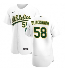 Oakland Athletics 58 Paul Blackburn Men Nike White Home 2020 Authentic Player MLB Jersey Oakland Athletics 58 Paul Blackburn Men Nike White Home 2020 Authentic Player MLB Jersey