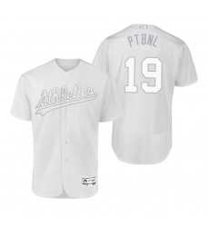 Oakland Athletics Josh Phegley Ptbnl White 2019 Players Weekend MLB Jersey Oakland Athletics Josh Phegley Ptbnl White 2019 Players Weekend MLB Jersey