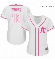 Womens Majestic Oakland Athletics 18 Chad Pinder Replica White Fashion Cool Base MLB Jersey Womens Majestic Oakland Athletics 18 Chad Pinder Replica White Fashion Cool Base MLB Jersey