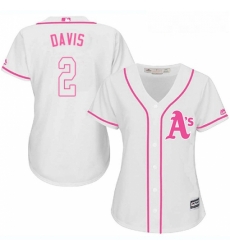Womens Majestic Oakland Athletics 2 Khris Davis Authentic White Fashion Cool Base MLB Jersey Womens Majestic Oakland Athletics 2 Khris Davis Authentic White Fashion Cool Base MLB Jersey