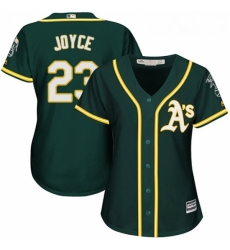 Womens Majestic Oakland Athletics 23 Matt Joyce Authentic Green Alternate 1 Cool Base MLB Jersey Womens Majestic Oakland Athletics 23 Matt Joyce Authentic Green Alternate 1 Cool Base MLB Jersey