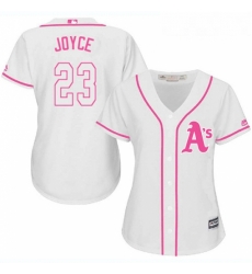 Womens Majestic Oakland Athletics 23 Matt Joyce Replica White Fashion Cool Base MLB Jersey Womens Majestic Oakland Athletics 23 Matt Joyce Replica White Fashion Cool Base MLB Jersey