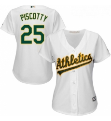 Womens Majestic Oakland Athletics 25 Stephen Piscotty Replica White Home Cool Base MLB Jersey Womens Majestic Oakland Athletics 25 Stephen Piscotty Replica White Home Cool Base MLB Jersey