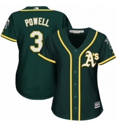 Womens Majestic Oakland Athletics 3 Boog Powell Authentic Green Alternate 1 Cool Base MLB Jersey Womens Majestic Oakland Athletics 3 Boog Powell Authentic Green Alternate 1 Cool Base MLB Jersey