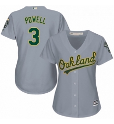 Womens Majestic Oakland Athletics 3 Boog Powell Replica Grey Road Cool Base MLB Jersey Womens Majestic Oakland Athletics 3 Boog Powell Replica Grey Road Cool Base MLB Jersey