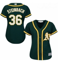 Womens Majestic Oakland Athletics 36 Terry Steinbach Authentic Green Alternate 1 Cool Base MLB Jersey Womens Majestic Oakland Athletics 36 Terry Steinbach Authentic Green Alternate 1 Cool Base MLB Jersey