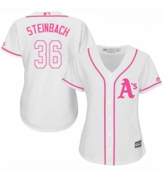 Womens Majestic Oakland Athletics 36 Terry Steinbach Authentic White Fashion Cool Base MLB Jersey Womens Majestic Oakland Athletics 36 Terry Steinbach Authentic White Fashion Cool Base MLB Jersey