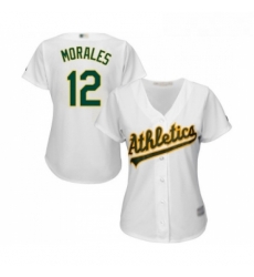 Womens Oakland Athletics 12 Kendrys Morales Replica White Home Cool Base Baseball Jersey Womens Oakland Athletics 12 Kendrys Morales Replica White Home Cool Base Baseball Jersey