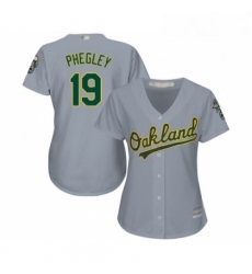 Womens Oakland Athletics 19 Josh Phegley Replica Grey Road Cool Base Baseball Jersey Womens Oakland Athletics 19 Josh Phegley Replica Grey Road Cool Base Baseball Jersey