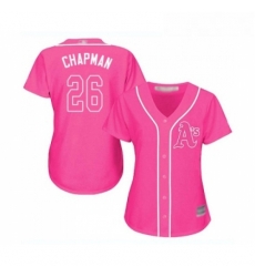 Womens Oakland Athletics 26 Matt Chapman Replica Pink Fashion Cool Base Baseball Jersey Womens Oakland Athletics 26 Matt Chapman Replica Pink Fashion Cool Base Baseball Jersey
