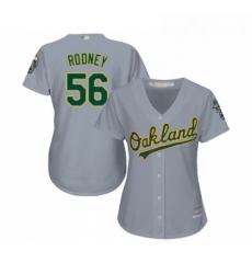 Womens Oakland Athletics 56 Fernando Rodney Replica Grey Road Cool Base Baseball Jersey Womens Oakland Athletics 56 Fernando Rodney Replica Grey Road Cool Base Baseball Jersey
