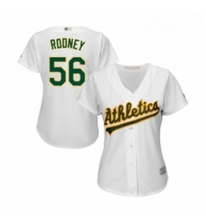 Womens Oakland Athletics 56 Fernando Rodney Replica White Home Cool Base Baseball Jersey Womens Oakland Athletics 56 Fernando Rodney Replica White Home Cool Base Baseball Jersey