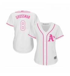 Womens Oakland Athletics 8 Robbie Grossman Replica White Fashion Cool Base Baseball Jersey Womens Oakland Athletics 8 Robbie Grossman Replica White Fashion Cool Base Baseball Jersey