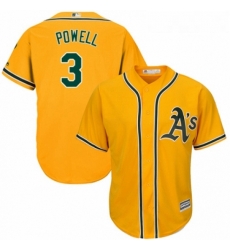 Youth Majestic Oakland Athletics 3 Boog Powell Authentic Gold Alternate 2 Cool Base MLB Jersey Youth Majestic Oakland Athletics 3 Boog Powell Authentic Gold Alternate 2 Cool Base MLB Jersey
