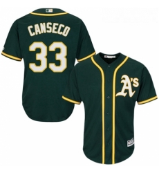 Youth Majestic Oakland Athletics 33 Jose Canseco Replica Green Alternate 1 Cool Base MLB Jersey Youth Majestic Oakland Athletics 33 Jose Canseco Replica Green Alternate 1 Cool Base MLB Jersey