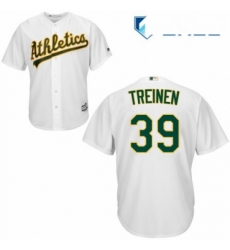 Youth Majestic Oakland Athletics 39 Blake Treinen Replica White Home Cool Base MLB Jersey Youth Majestic Oakland Athletics 39 Blake Treinen Replica White Home Cool Base MLB Jersey