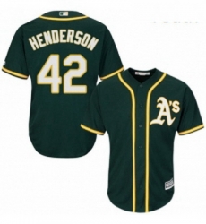 Youth Majestic Oakland Athletics 42 Dave Henderson Authentic Green Alternate 1 Cool Base MLB Jersey Youth Majestic Oakland Athletics 42 Dave Henderson Authentic Green Alternate 1 Cool Base MLB Jersey